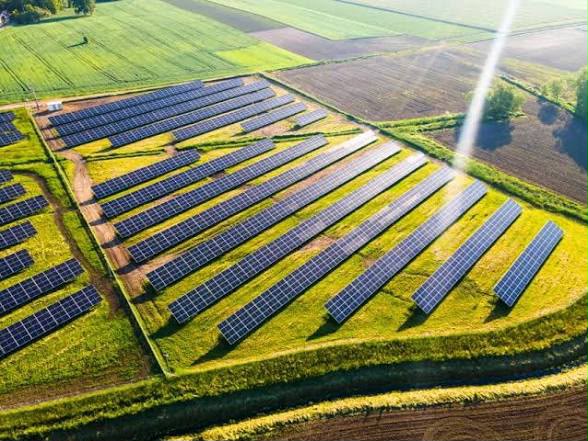 Ground mounted solar panels requiring site management